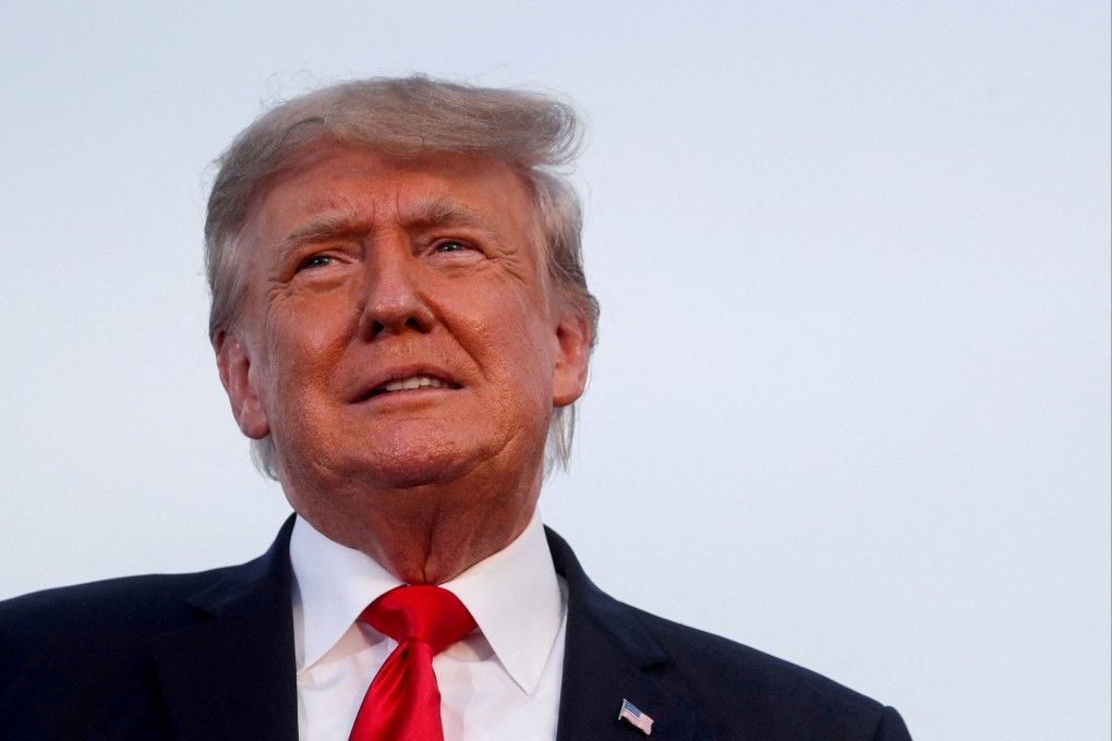 Former US president Donald Trump looks on during his first post-presidency campaign rally at the Lorain County Fairgrounds in Wellington, Ohio, in June. Photo: Reuters
