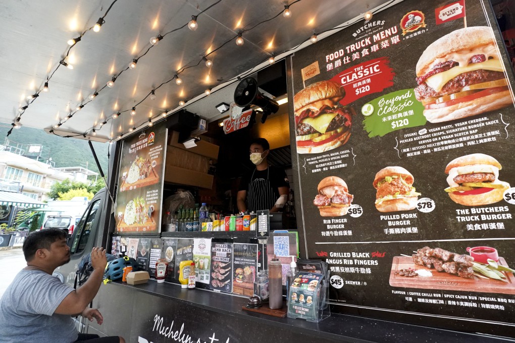 A diner at a food truck in Tai Mei Tuk, Tai Po. Photo: Felix Wong