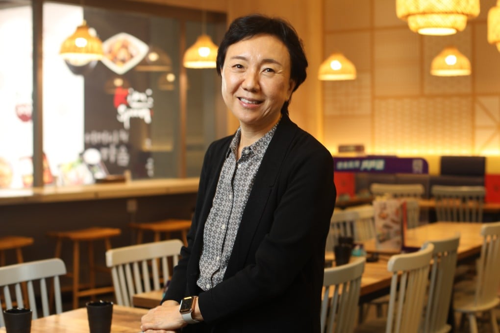 Milie Kim of Kim’s Spoon at her restaurant in Kowloon Bay – one of 19 she owns in Hong Kong. After running her mother’s Korean restaurant Lee Fa Yuen, she launched Korean fast food in the city in the 1990s. Photo: Xiaomei Chen