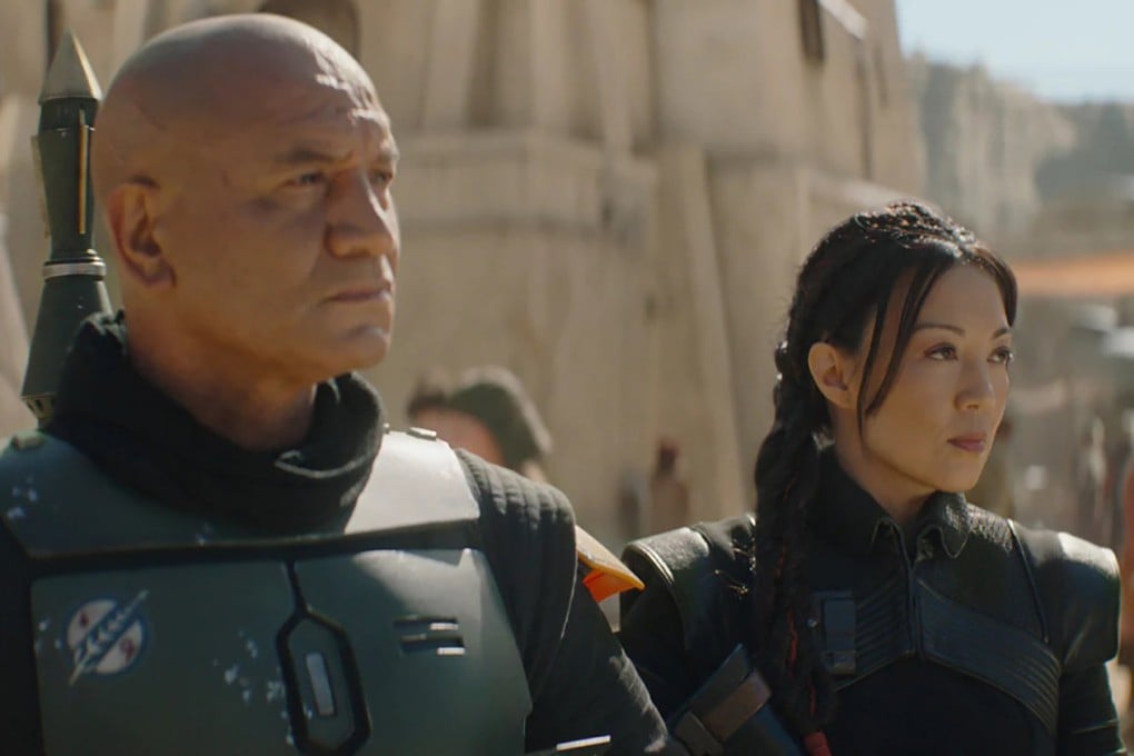 The Book of Boba Fett stars Temeura Morrison (left) as the titular bounty hunter and Ming-Na Wen as Fennec Shand, a character she has now played in three Disney+ Star Wars series. Photo: TNS