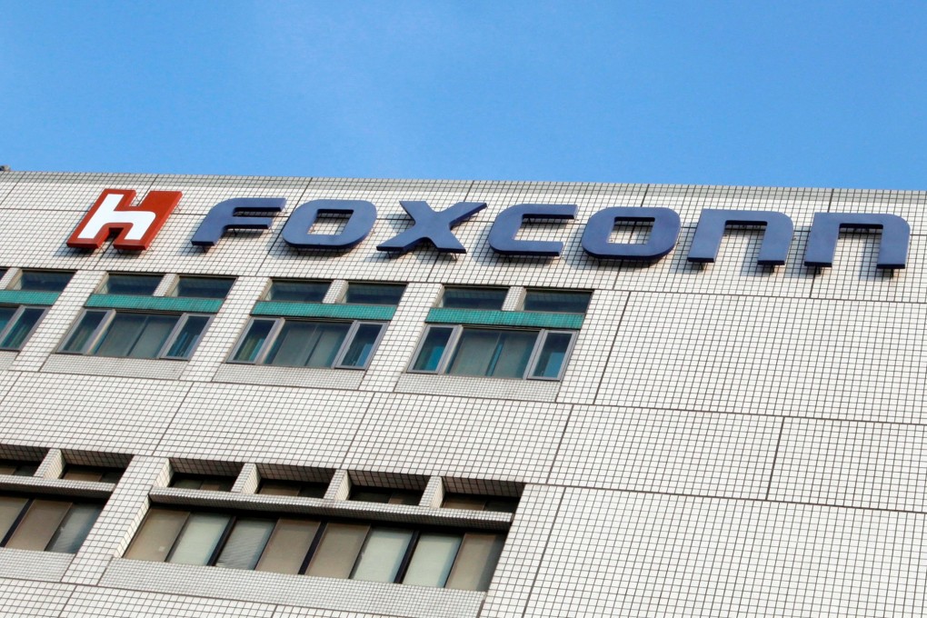 The Foxconn logo is seen on the company’s headquarters in Tucheng, Taipei County. Photo: Reuters