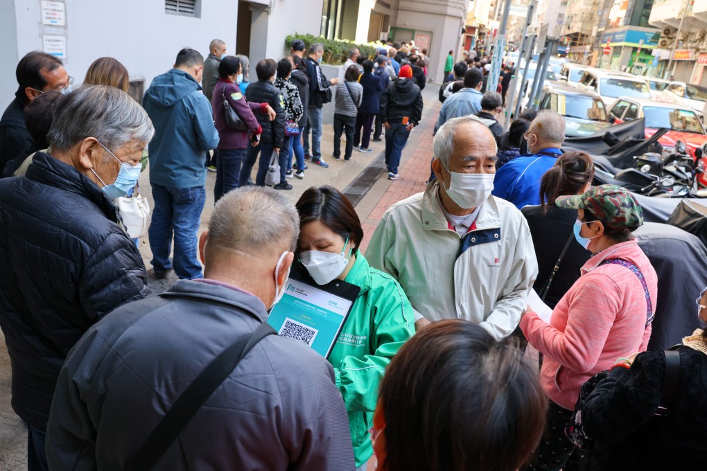 People queue up for Sinovac shots at a community vaccination centre in Jordan earlier this month. Photo: Dickson Lee
