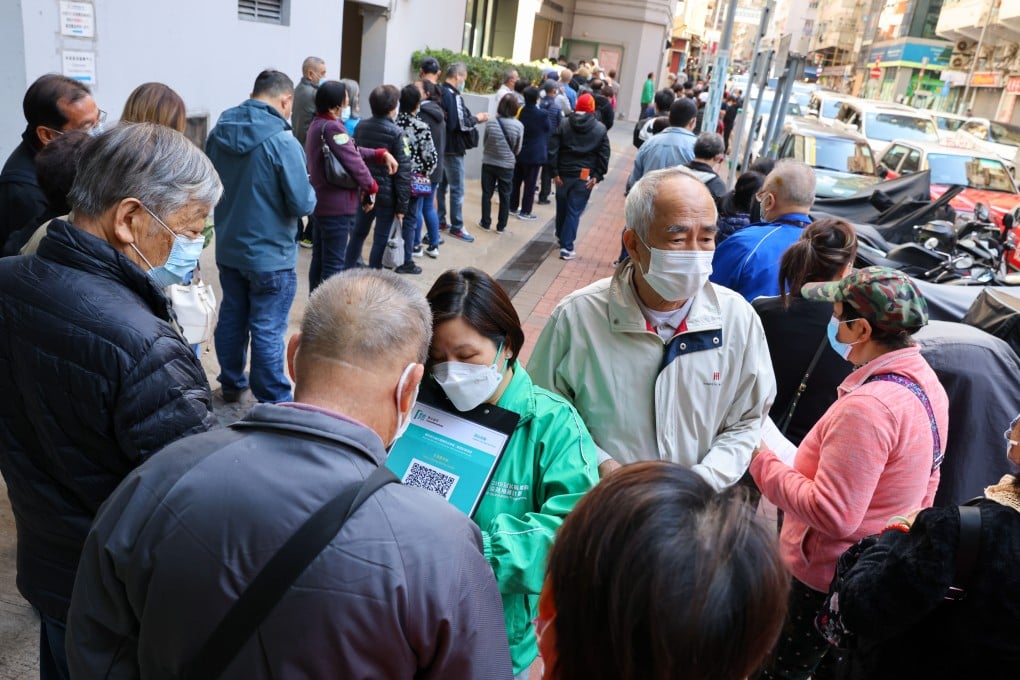 People queue up for Sinovac shots at a community vaccination centre in Jordan earlier this month. Photo: Dickson Lee