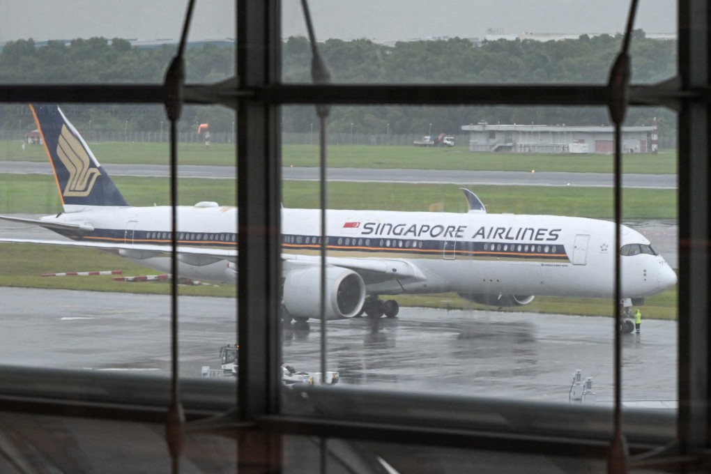 A Singapore Airlines plane waits to depart at Changi International Airport. Photo: AFP