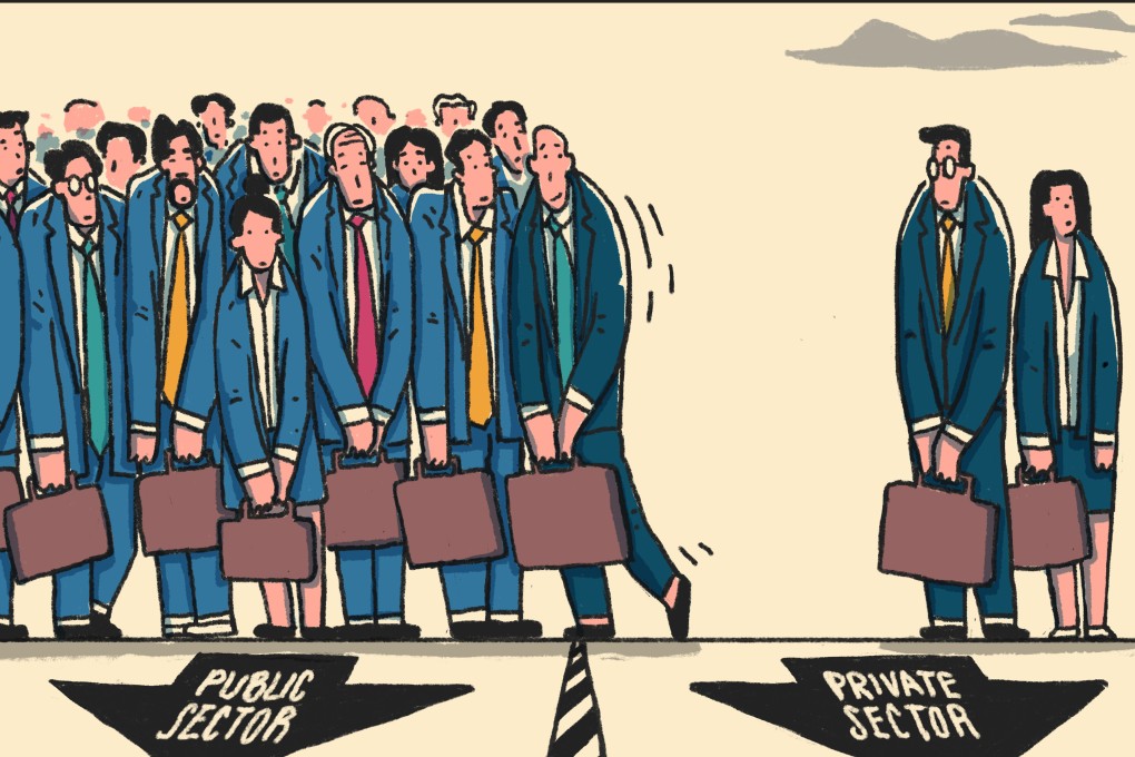 China’s labour market has undergone big changes this year as a result of regulatory tightening and a pandemic-induced economic slump. Illustration: SCMP