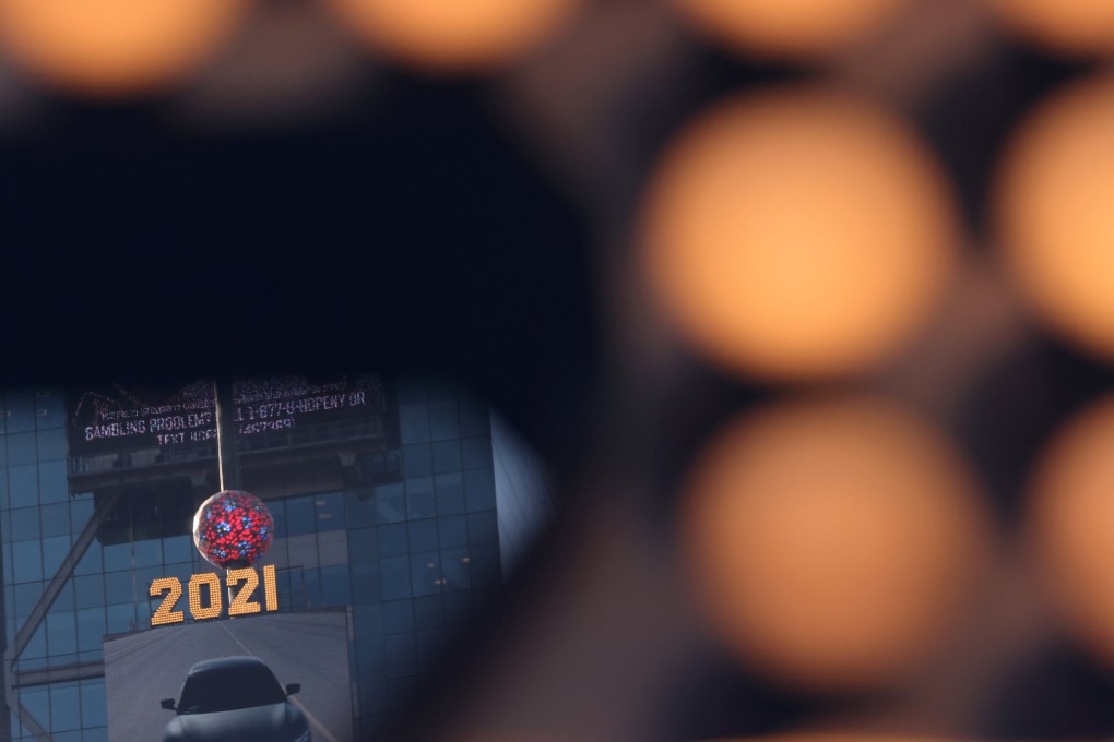 The Times Square Ball is seen in Times Square, New York City, on December 20, as the city prepares to see off 2021. Photo: Reuters