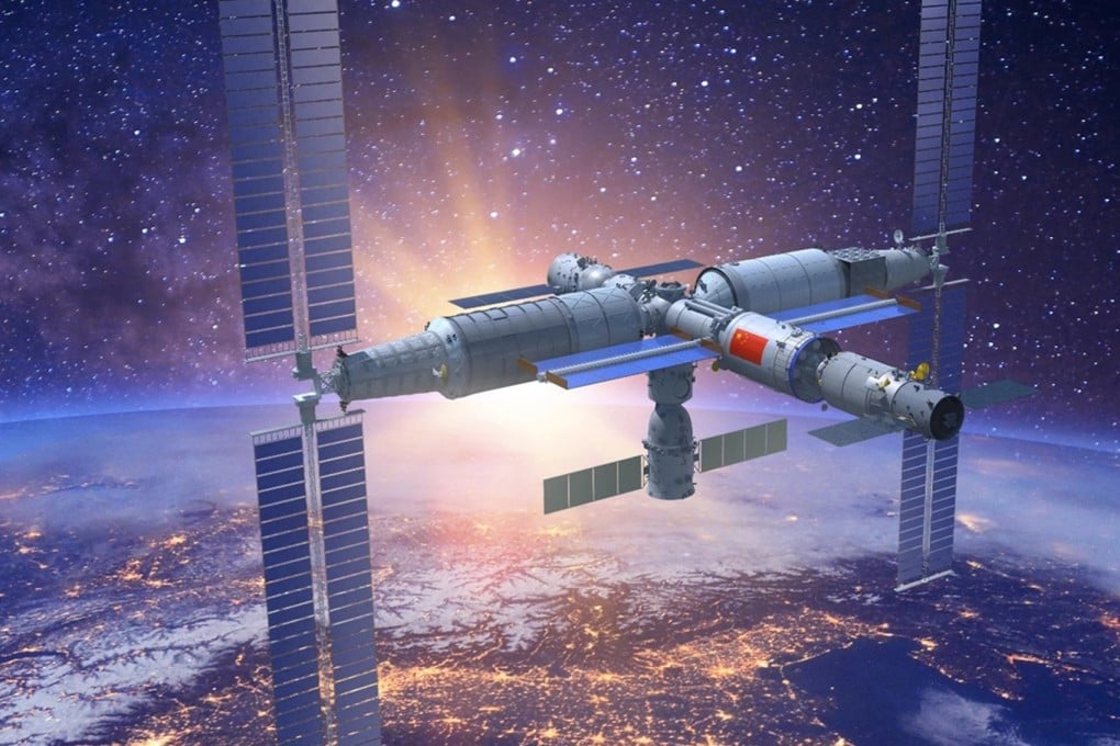 China’s Tiangong Space Station is key to its space ambitions and its space rivalry with the US. Illustration: Weibo