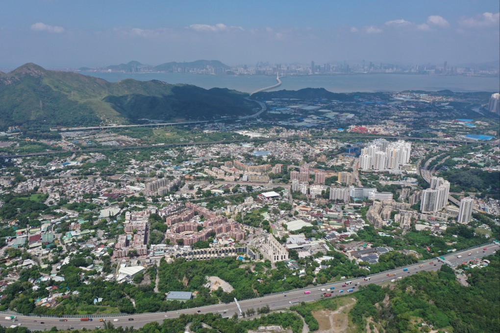 Hong Kong’s Yuen Long district, with Shenzhen bay in the background. Applications for the city’s largest transitional housing project in the area, a joint venture between Henderson Land Development and Pok Oi Hospital, opened in October. Photo: Winson Wong