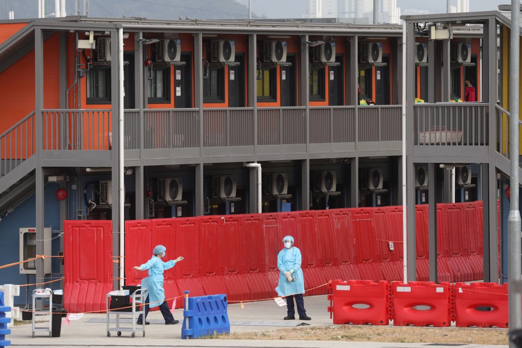 Isolation units at the Penny’s Bay Quarantine Centre on Lantau Island on December 16. Passengers who fly into Hong Kong from certain places deemed particularly high risk must undergo quarantine at the centre for four days before moving to a quarantine hotel. Photo: May Tse