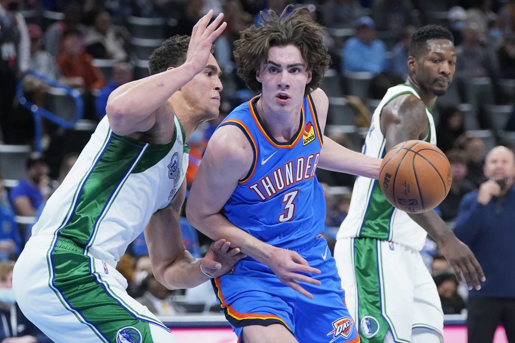 Oklahoma City Thunder guard Josh Giddey is the youngest NBA player to have a triple-double. Photo: AP