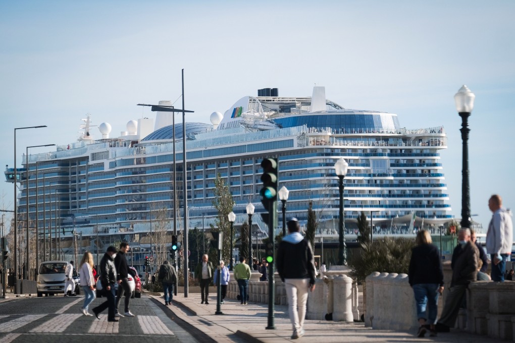 The cruise ship AIDAnova in the port of Lisbon, Portugal. Photo: EPA-EFE