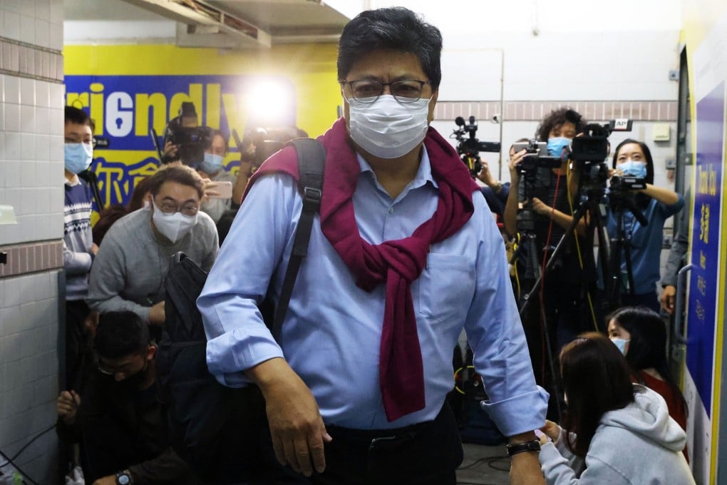 Chris Yeung was full of emotion during a press conference about the closure of Citizen News, which he co-founded. Photo: Dickson Lee