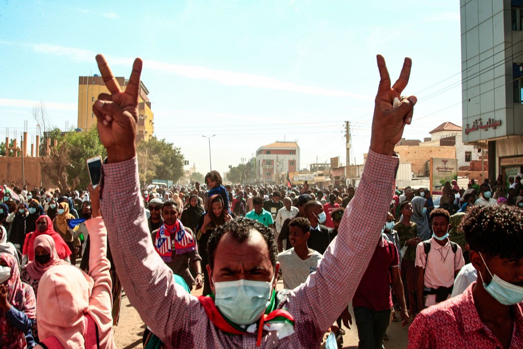 Sudanese protesters during a demonstration in the capital Khartoum on January 2. Photo: AFP via Getty Images / TNS