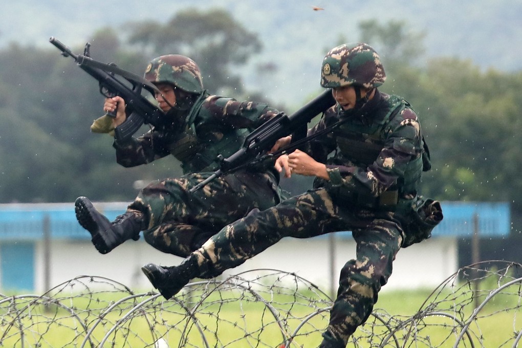 PLA soldiers demonstrate their skills and technique during an open day in 2019. Photo: Xiaomei Chen
