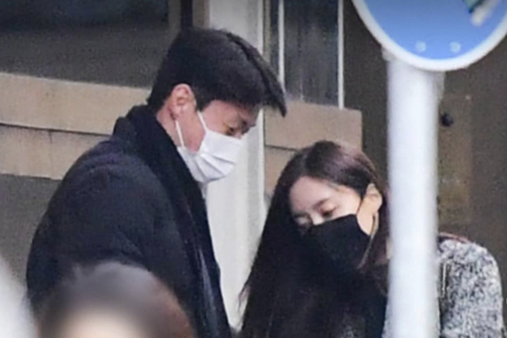 France-based Korean soccer player Hwang Ui-jo and K-pop star Hyomin pictured outside a hotel in Basel, Switzerland - suggesting they are in a relationship. Photo: courtesy of Instagram