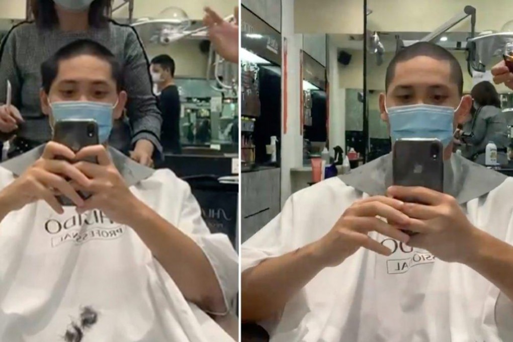 Joseph Schooling shows off his shaved head. Photo: Instagram/Joseph Schooling