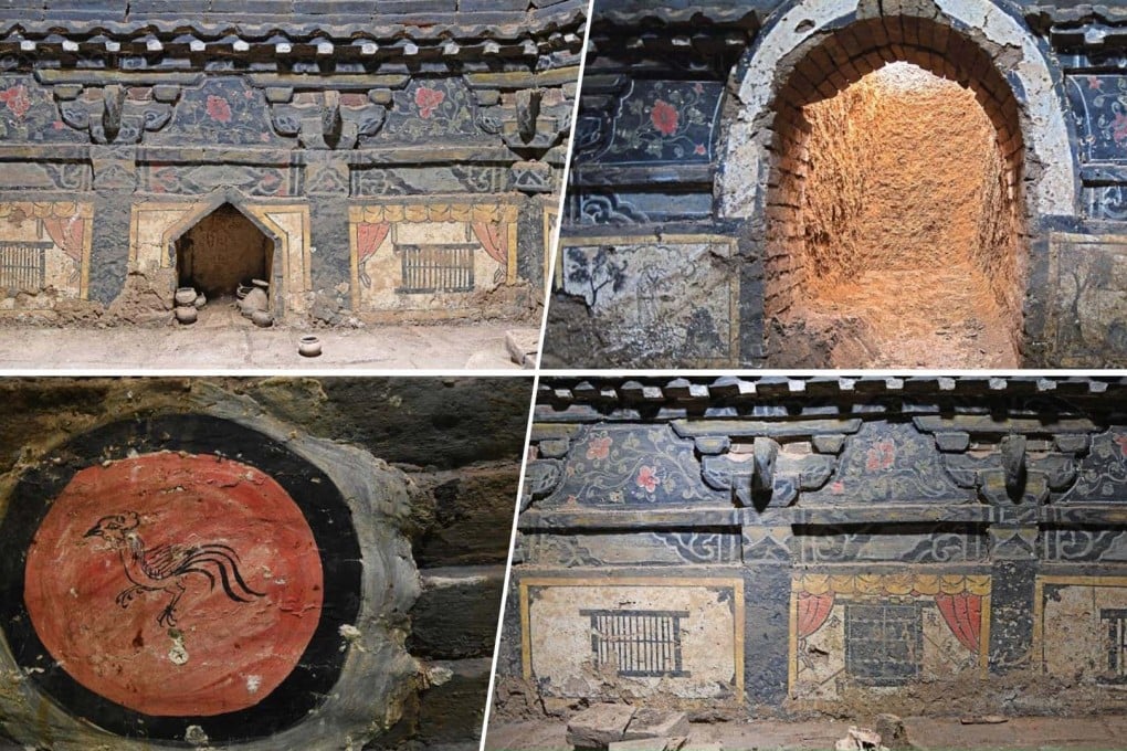 Archaeologists in China recently unveiled a Ming-era tomb with stunning murals. Photo: Handout
