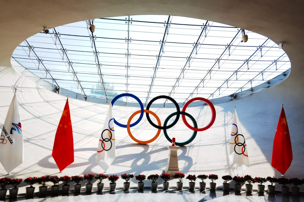 The Olympic flame for the 2022 Winter Games is on display in Beijing in October. Photo: Xinhua