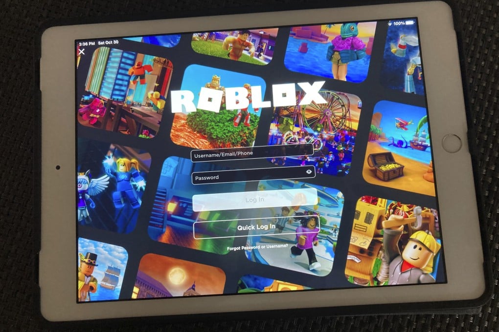The global version of the Roblox gaming platform is displayed on a tablet. The US company has taken down its app for the mainland Chinese market. Photo: AP Photo