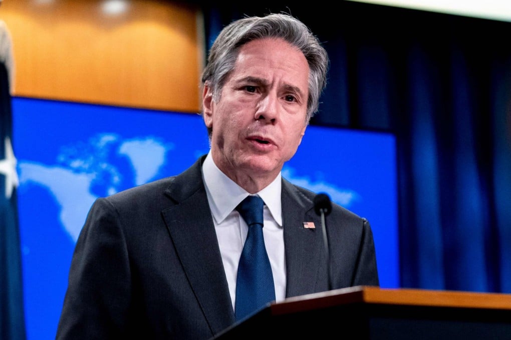 US Secretary of State Antony Blinken speaks on Friday about Russian aggression along the Ukraine border. Photo: AFP