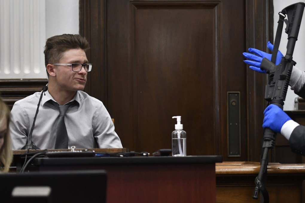 Dominick Black during Kyle Rittenhouse’s trial at the Kenosha County Courthouse in Kenosha, Wisconsin on November 2, 2021.Photo: The Kenosha News via AP