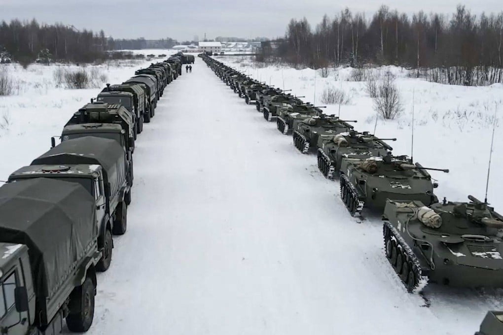On January 6, at an airport in Ivanovo in Russia, Russian military vehicles are ready to be loaded on to a military cargo plane on their way to Kazakhstan. A Moscow-led military alliance sent troops to help quell mounting unrest in Kazakhstan. Photo: Russian Defence Ministry/AFP