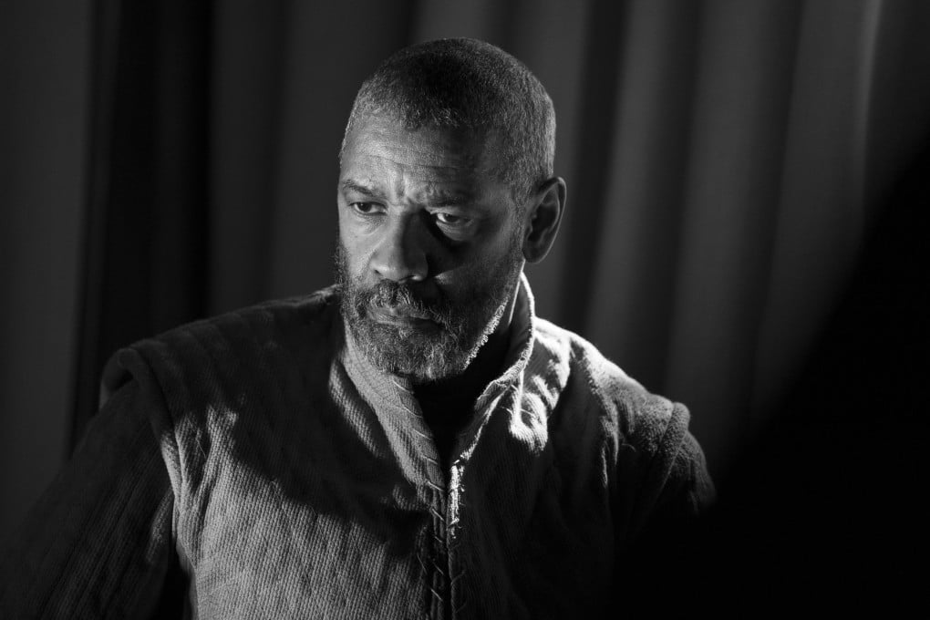 Denzel Washington in a still from The Tragedy of Macbeth, directed by Joel Coen. Frances McDormand and Alex Hassell co-star. Photo: Apple