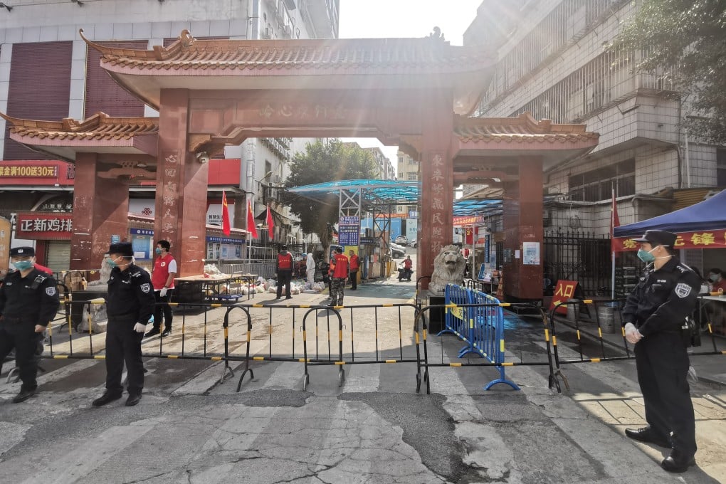 Barricades block access to a district in Shenzhen, southern China, as part of restrictions to control a Covid-19 outbreak. Photo: Xinhua