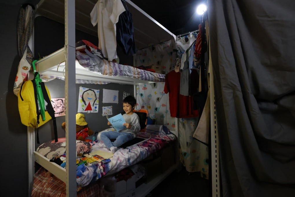 The specially designed furniture is aimed at improving the posture of children when they study in confined spaces. Photo: Dickson Lee