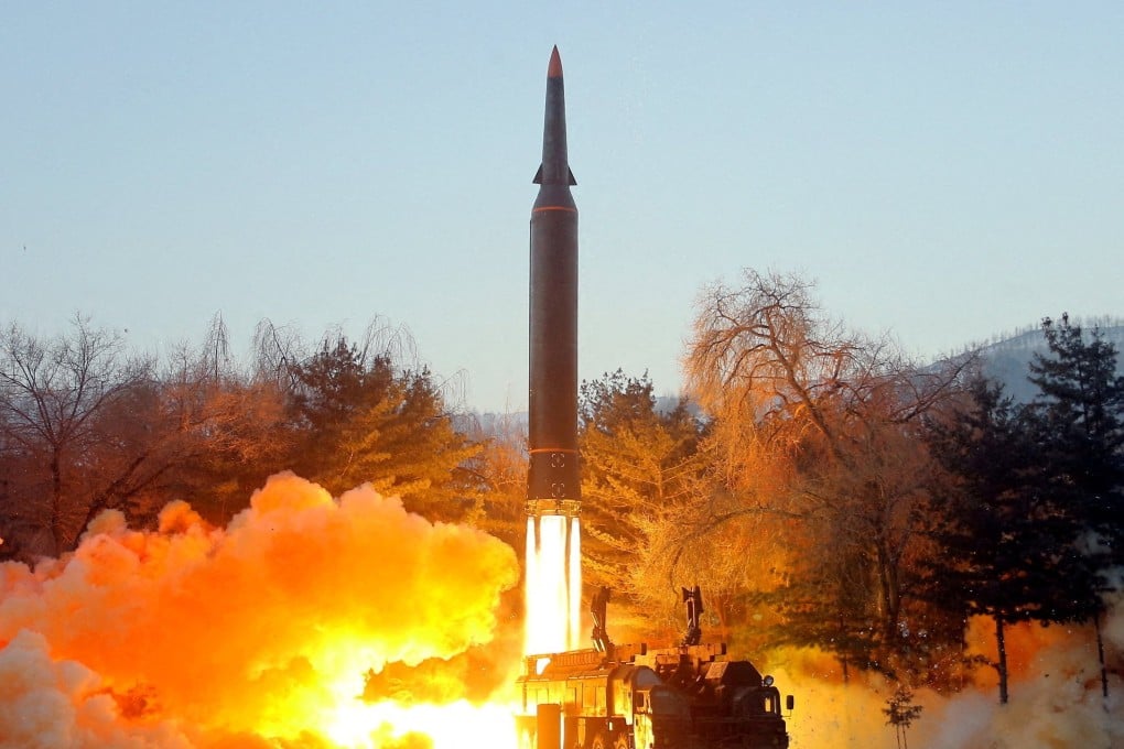 A test firing of what North Korean media reported as a hypersonic missile is seen at an undisclosed location on January 5. It was followed less than a week later by another launch. Photo: KCNA via Reuters