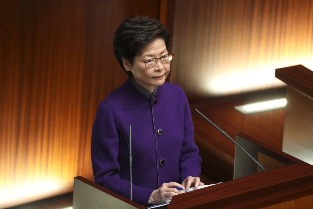 Chief Executive Carrie Lam attends the Legco question and answer session on Wednesday. Photo: Sam Tsang