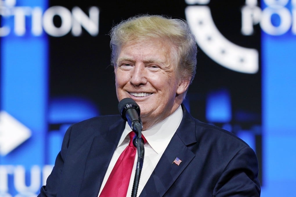 Former US president Donald Trump smiles at an event in Phoenix, Arizona, in July. Photo: AP