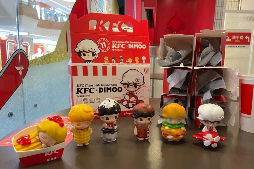 KFC China’s recent promotion with Pop Mart resulted in restaurants selling out as scalpers and collectors bought several meals at a time. Photo: Weibo