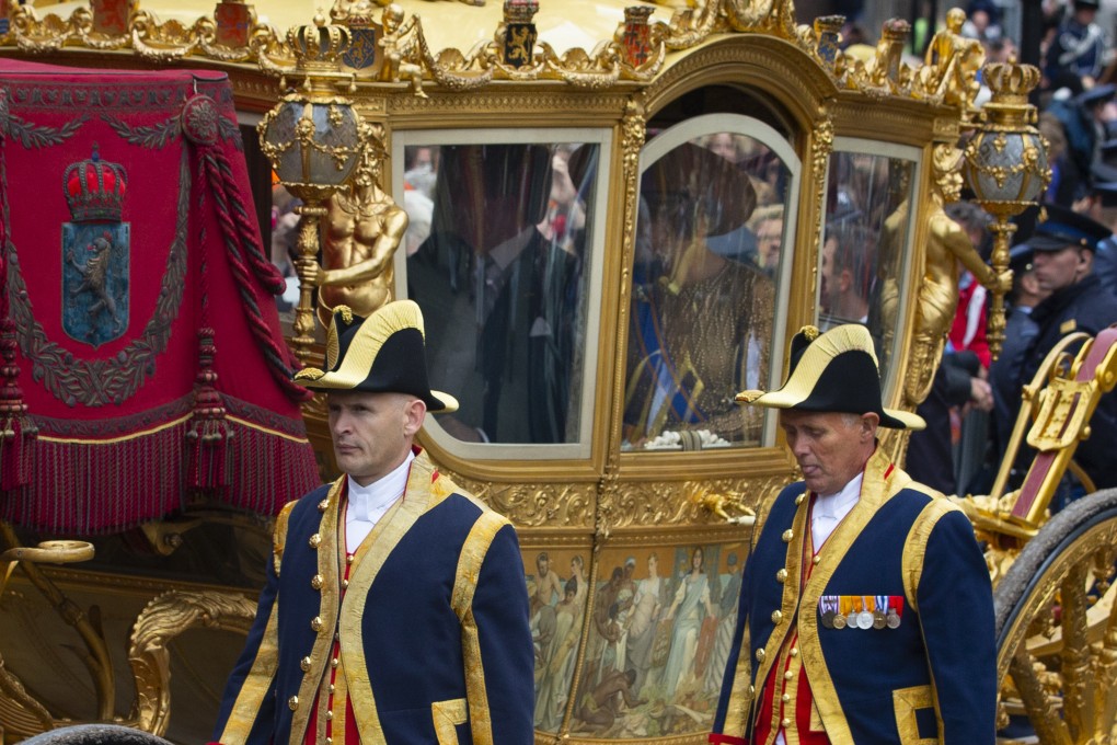 The golden carriage, which will no longer be used by the Netherlands’ King Willem-Alexander and Queen Maxima. Photo: AP