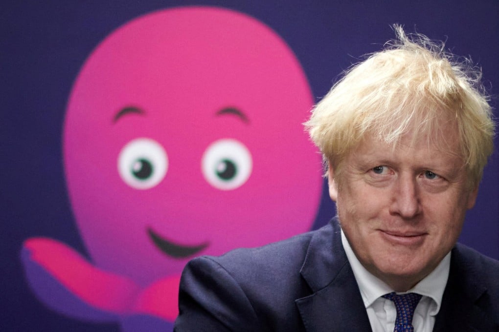 Britain’s Prime Minister Boris Johnson visits the headquarters of Octopus Energy in London in October 2020. Photo: Reuters