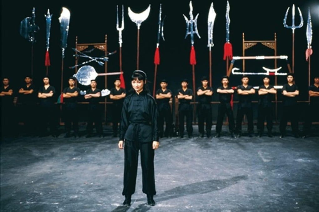 Kara Hui in a scene from Legendary Weapons of China. Director Lau Kar-leung wanted to display the whole gamut of Chinese martial arts weaponry in the film.