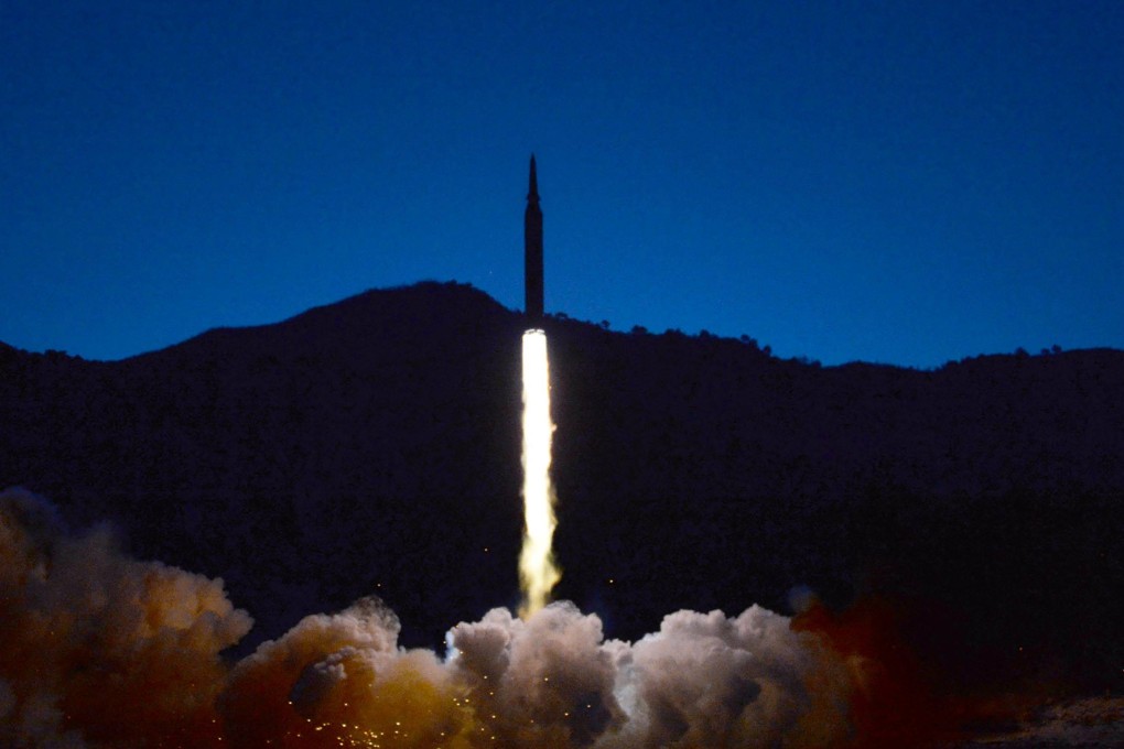 The launch on Tuesday was North Korea’s second test of a hypersonic glider in less than a week. Photo: KCNA via AFP