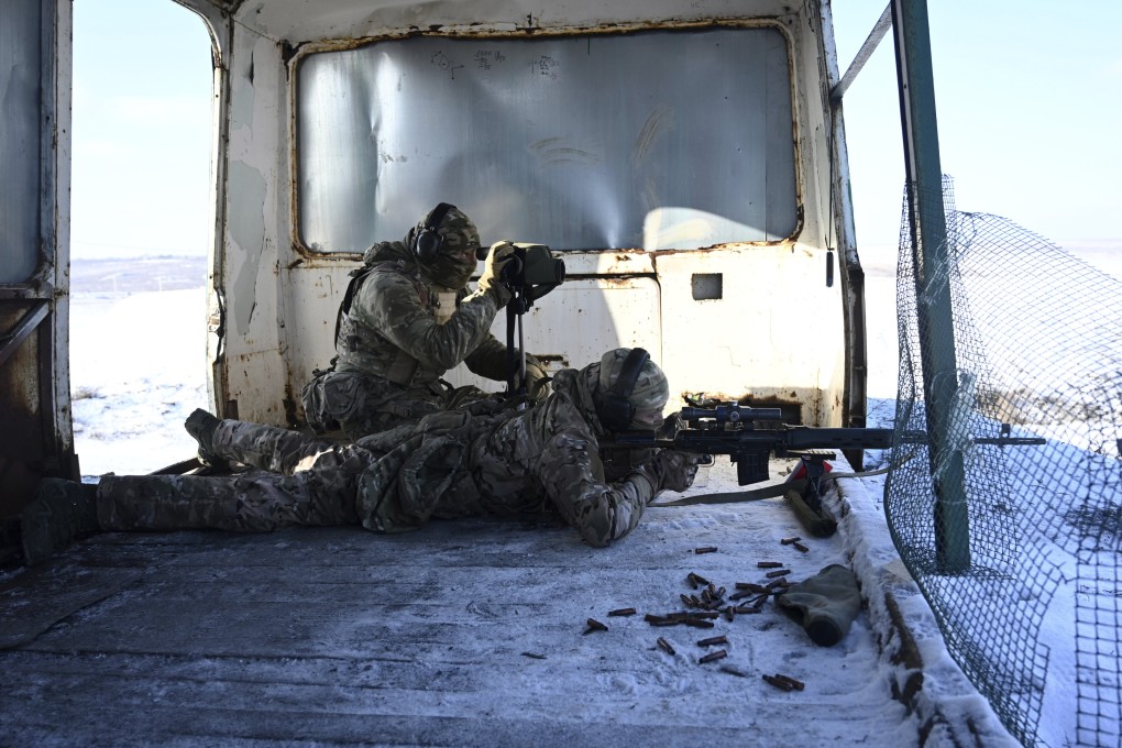 Russian soldiers take part in drills at the Kadamovskiy firing range in the Rostov region in southern Russia on Thursday. Photo: AP
