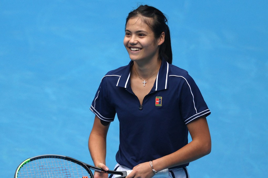 Britain’s Emma Raducanu during a practice before the Australian Open in Melbourne. Photo: Reuters