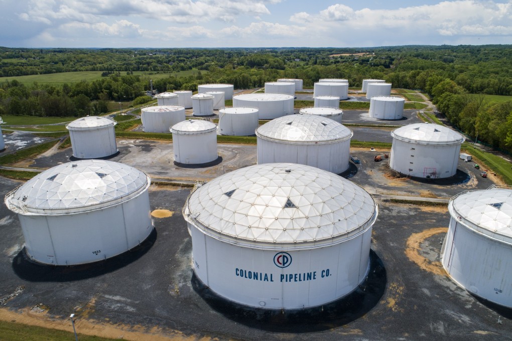 Fuel tanks are seen at a Colonial Pipeline breakout station in Woodbine, Maryland, in May. Photo: EPA-EFE