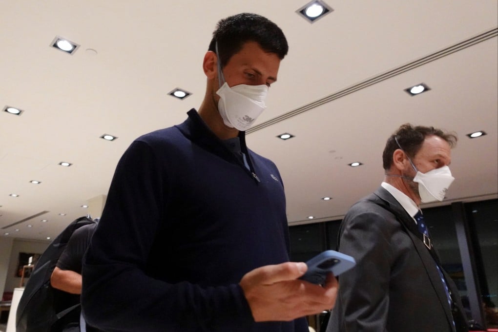 Serbian tennis player Novak Djokovic boarded a flight at Melbourne Airport on January 16, 2022. Photo: Reuters