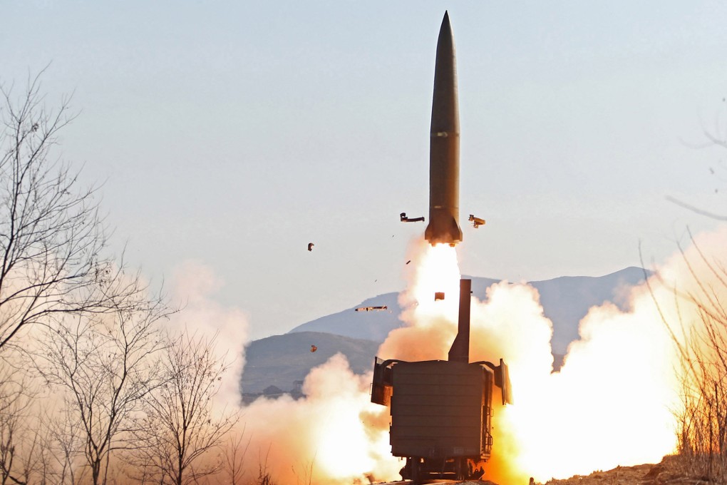 North Korea launched a missile from a railway-based platform in North Pyongan province on January 14. Photo: YNA via KCNA/dpa