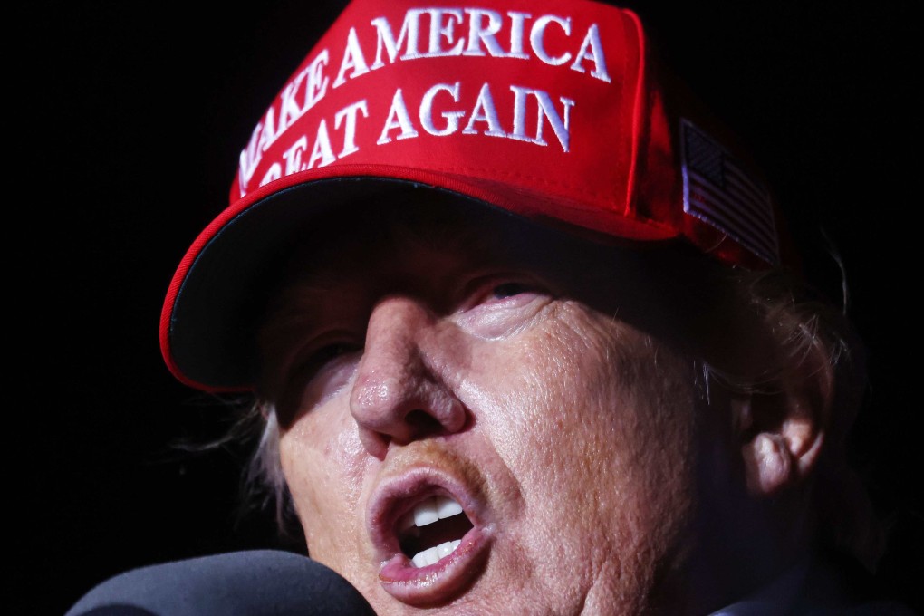 Former President Donald Trump speaks at a rally. Photo: AFP