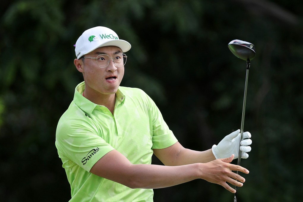 Li Haotong tees off on the fifth hole during the final round of the Sony Open. Photo: Getty Images