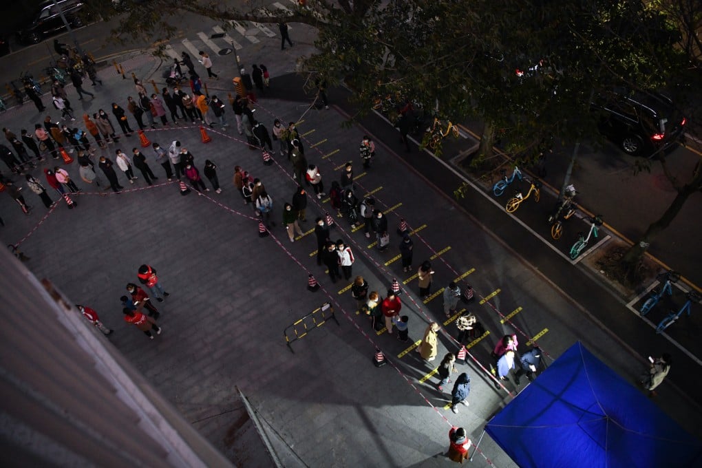 A Covid-19 mass testing site in China’s southern province of Guangdong. Photo: Xinhua
