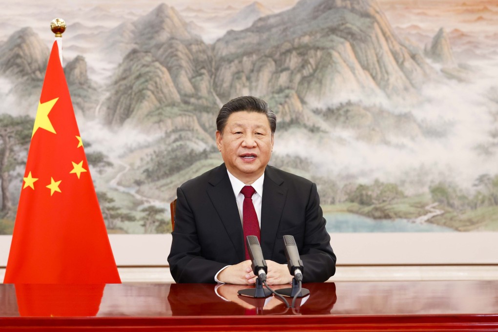 Xi Jinping addressed the event via video-link. Photo: Xinhua