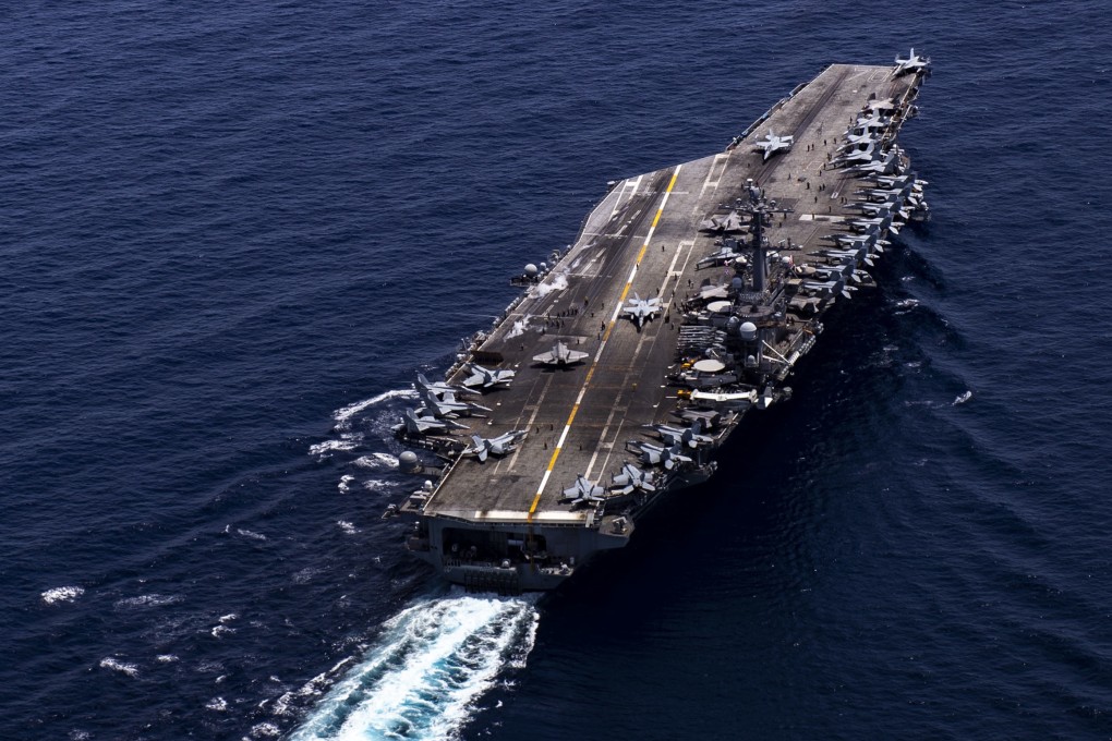 Nimitz-class aircraft carrier USS Carl Vinson conducts flight operations in the South China Sea. Photo: US Navy