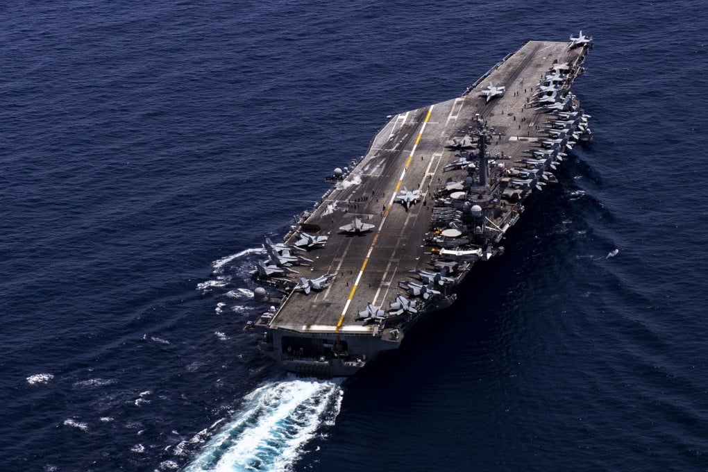 Nimitz-class aircraft carrier USS Carl Vinson conducts flight operations in the South China Sea. Photo: US Navy