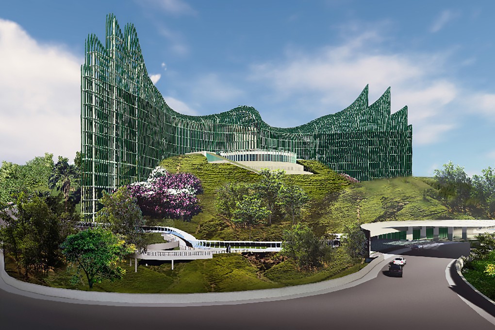 A computer-generated image released by Nyoman Nuarta showing the design of Indonesia’s future presidential palace at its new capital in East Kalimantan. Photo: AFP