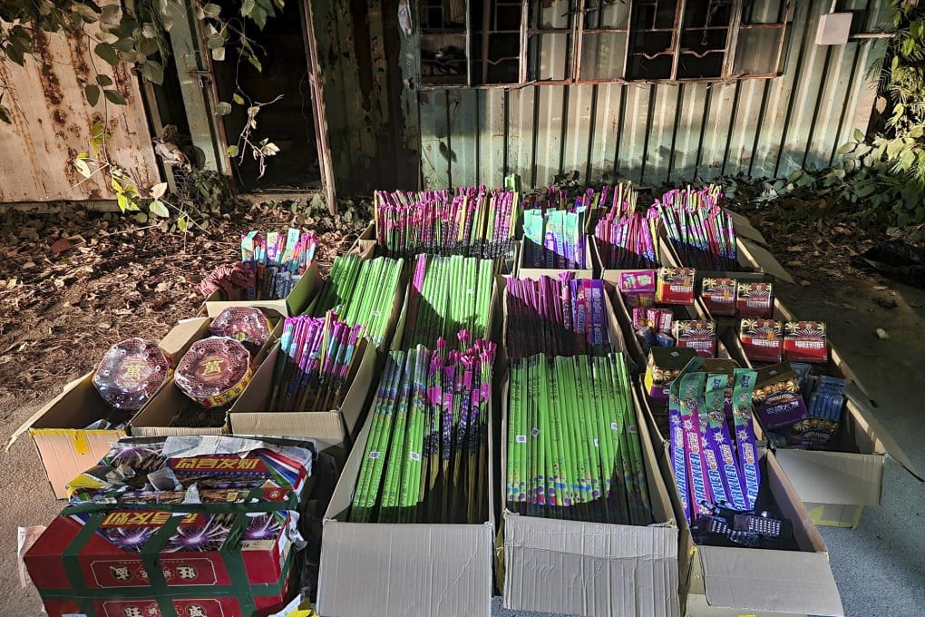 Police estimated the value of the fireworks haul to be HK$350,000. Photo: Handout